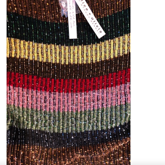 Alice + Olivia Multi with Tag Kidman Sequined Boxy Jacket Blazer - Picture 12 of 14